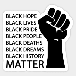 Black lives matter Sticker